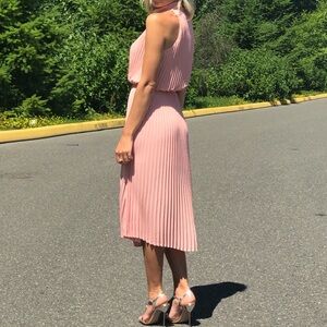 Babaton Pink Pleated Dress
